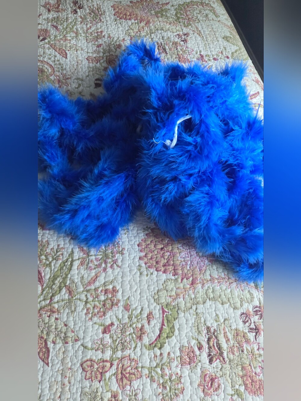 Vibrant Blue Feather Boas Set Of 7 Mamma Mia